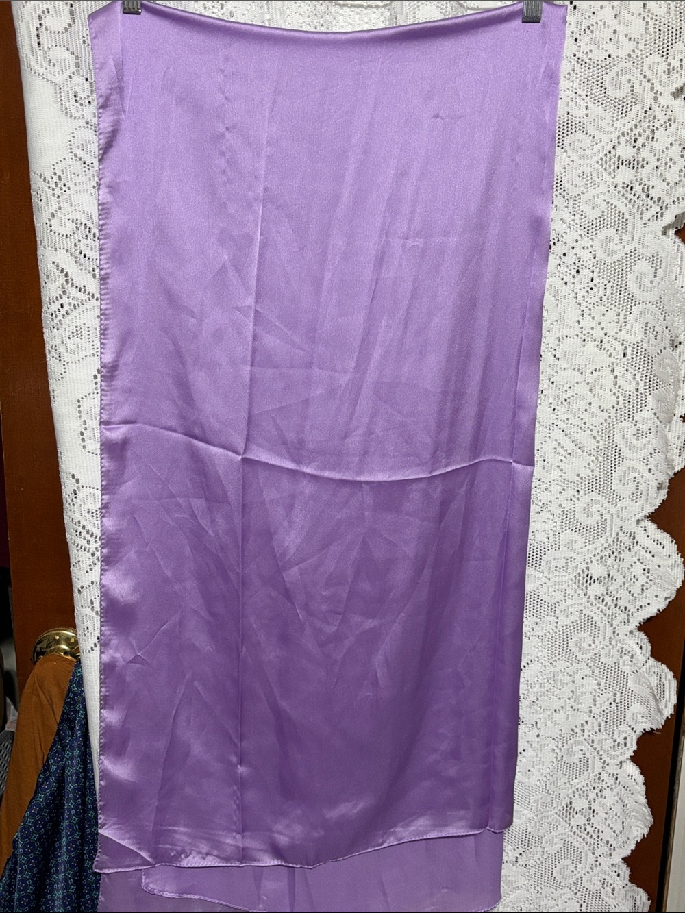 Lilac 100% Silk Lavender Scarf Wrap - Women Accessories